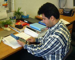 eBookMan being used by research student